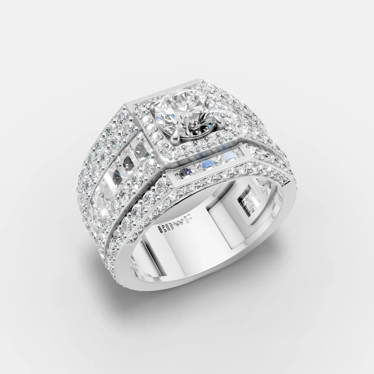Royal Round Diamond Statement Ring